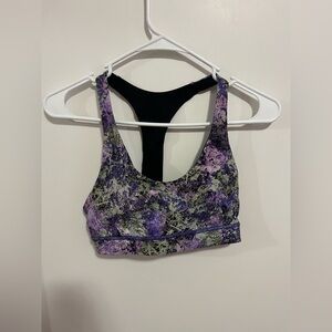 Lululemon Break Free Bra (Nulux) *Vivid Vision Multi Black / Black size 6